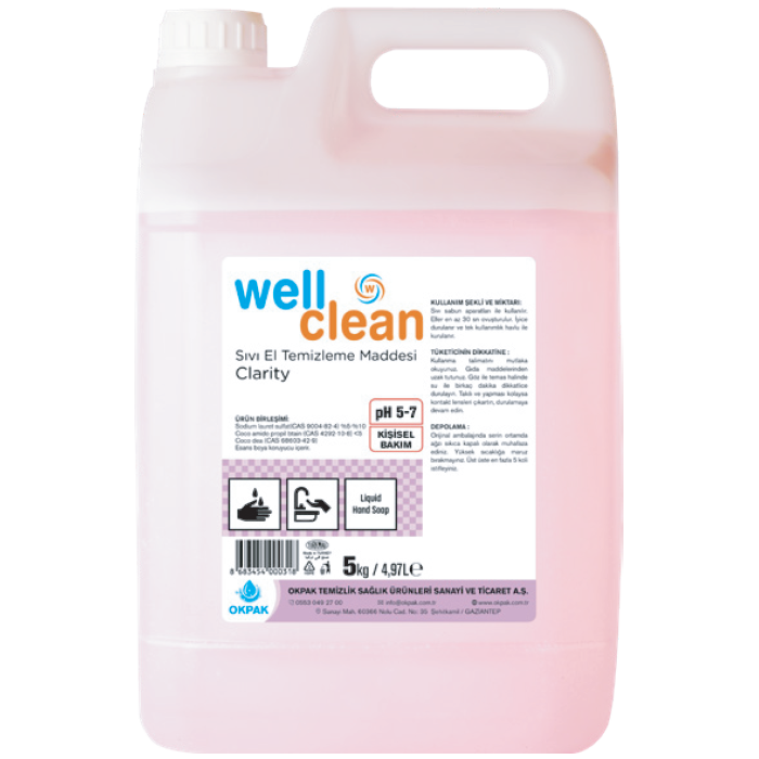  Wellclean Clarity Sıvı El Temizleme Maddesi 5L